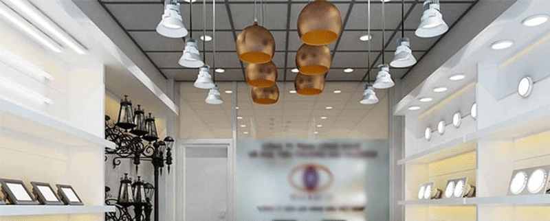 Đèn Thả Hình Học Cho Trần Thạch Cao Thả