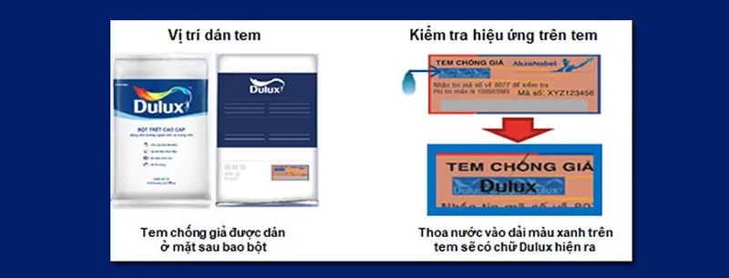 Hướng Dẫn Kiểm Tra Tem Chống Hàng Giả Trên Bao Bì Bột Bả Dulux