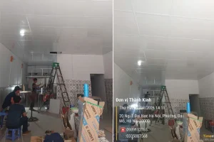 Hoàn Thiện Và Bàn Giao Công Trình Trần Thả Nhựa Cho Chủ Cửa Hàng Tại Ngõ 1 Đh Hà Nội