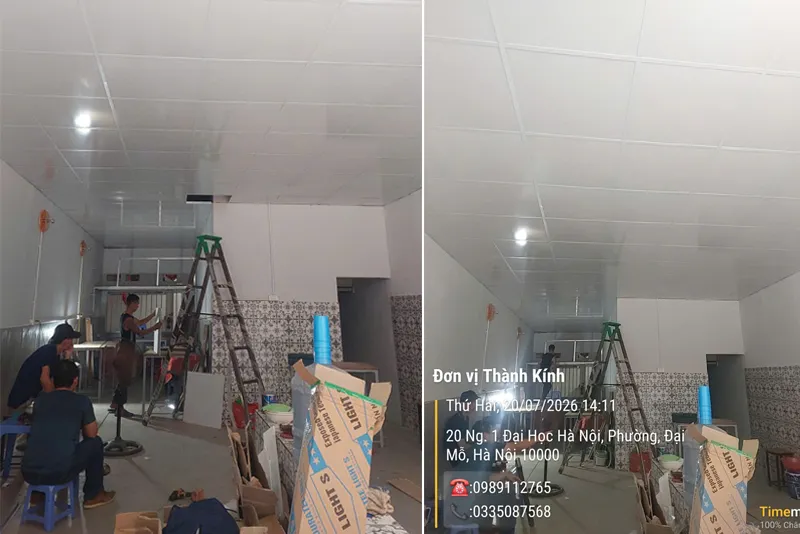 Hoàn Thiện Và Bàn Giao Công Trình Trần Thả Nhựa Cho Chủ Cửa Hàng Tại Ngõ 1 Đh Hà Nội
